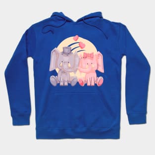 Elephant Cute Couple Hoodie